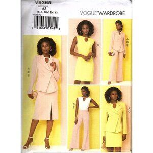 Vogue V9365 Misses 6 to 14 Jacket, Pants, Dress and Top Uncut Sewing Pattern